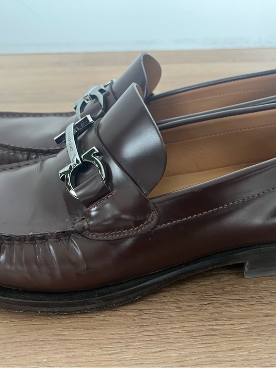 Salvatore Ferragamo Brown Gancini Bit Leather Loafers Mens 7.5 E (Wide) main image 4